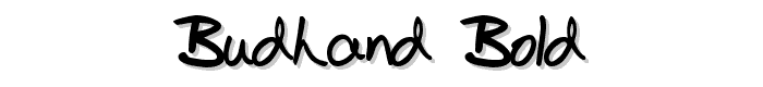 BudHand Bold font